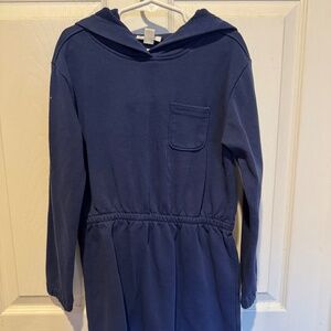 Girls' hooded dress in french terry